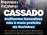 CÂMARA DE OURINHOS CASSA MANDATO DO PREFEITO GUILHERME GONÇALVES APÓS MAIS DE 11 HORAS DE SESSÃO