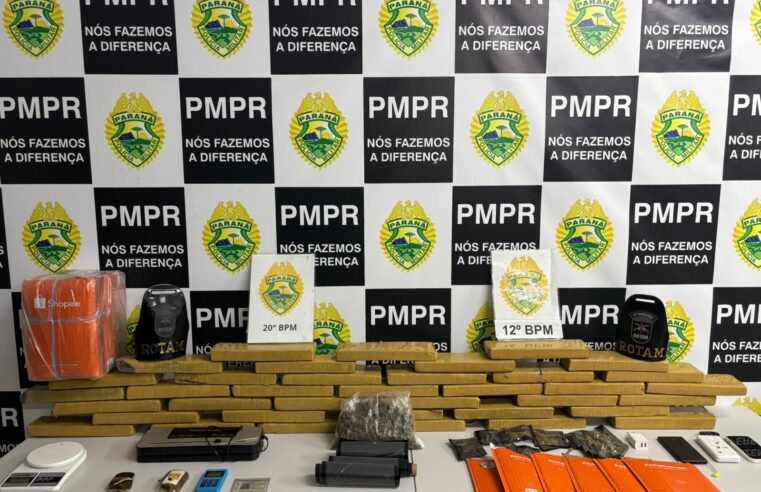Homem é preso pela PMPR e 39 quilos de maconha são apreendidos em Curitiba