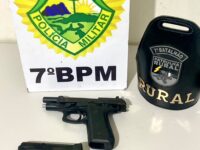 Polícia Militar cumpre mandado em Goioerê e apreende pistola calibre .380 e munições