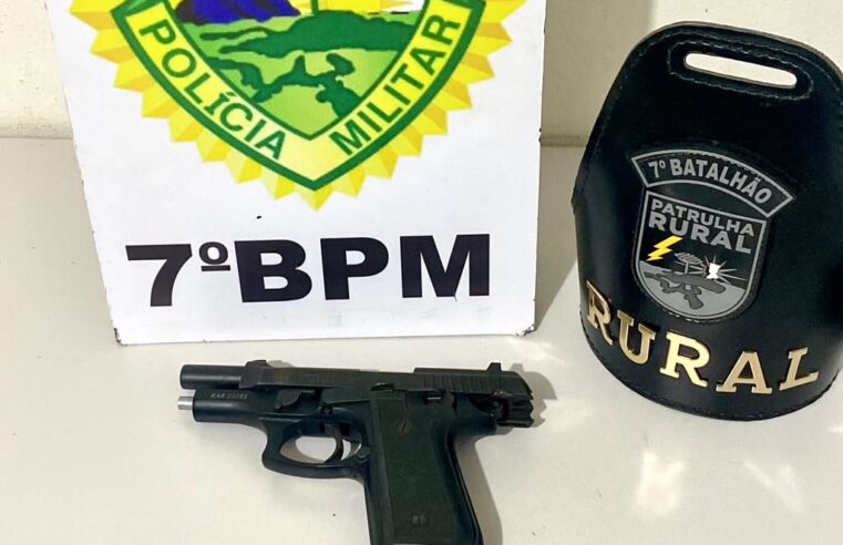 Polícia Militar cumpre mandado em Goioerê e apreende pistola calibre .380 e munições