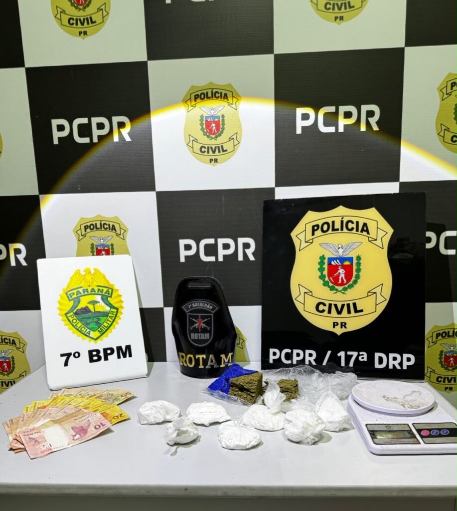 Polícia prende suspeito de tráfico e apreende cocaína e maconha em Cruzeiro do Oeste Polícia prende suspeito de tráfico e apreende cocaína e maconha em Cruzeiro do Oeste