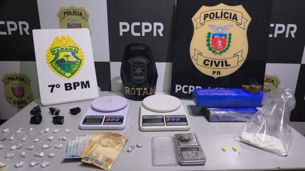 Tuneiras do Oeste: operação conjunta prende dois homens e apreende crack e cocaína Tuneiras do Oeste: operação conjunta prende dois homens e apreende crack e cocaína