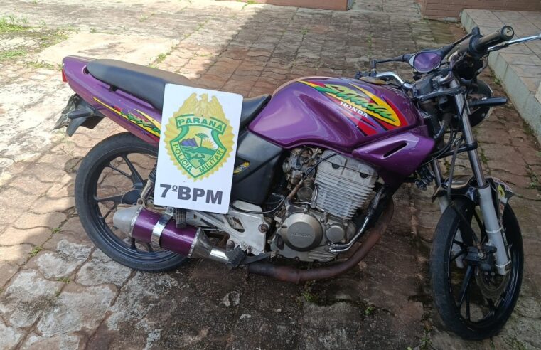 Goioerê: motocicleta com escapamento irregular é recolhida durante patrulhamento