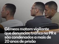 Gêmeos são condenados a mais de 20 anos de prisão por assassinato de vigilante em Maringá