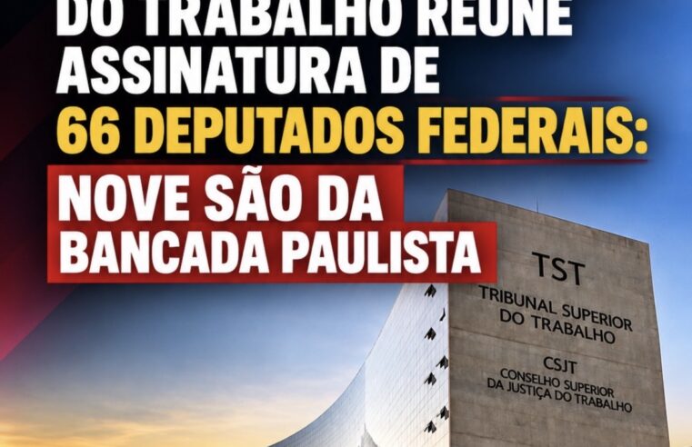 Proposta para extinguir a Justiça do Trabalho reúne 66 assinaturas de deputados federais