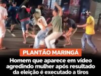 Homem que aparece em vídeo agredindo mulher é morto a tiros em Mandaguaçu