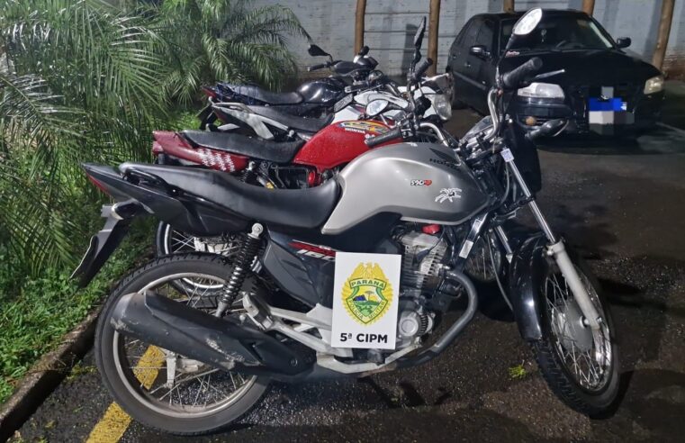 Motociclista inabilitado tem veículo apreendido durante abordagem em Cianorte